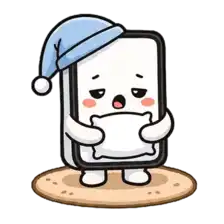 FocusDown mascot, groggy energy state