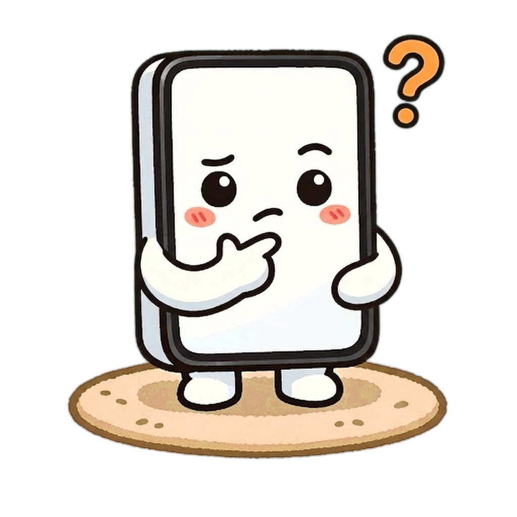 Curious phone mascot