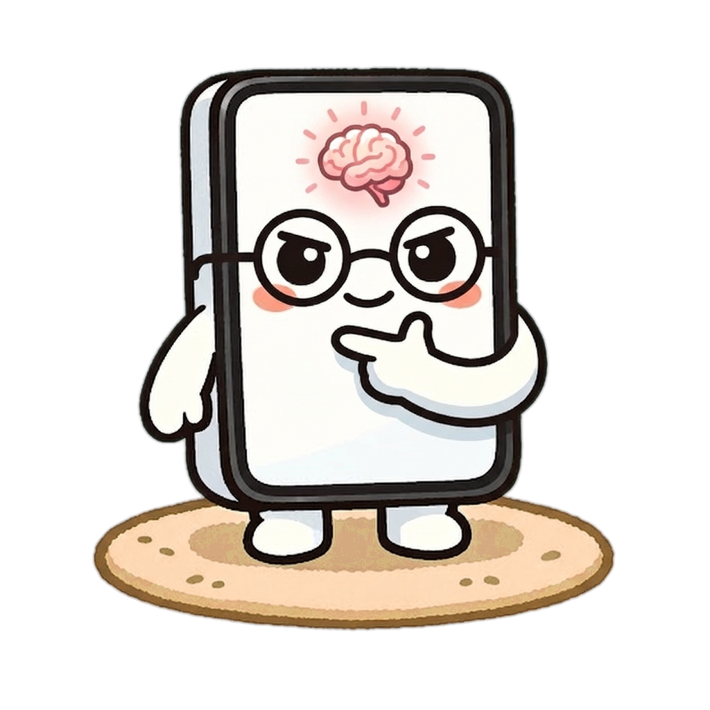 Focused phone mascot