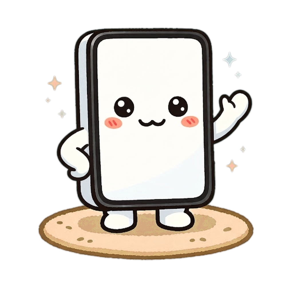 Happy phone mascot